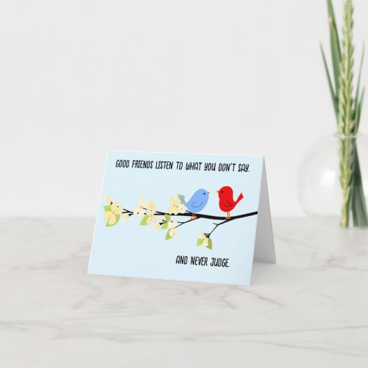 Beste Freunde geklappt Dankeschön Karte (Vorderseite)