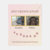 Beste Freunde geschätzte Begleiter Fleecedecke (Vorderseite)