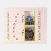 Beste Freunde geschätzte Begleiter Fleecedecke (Vorderseite (Horizontal))