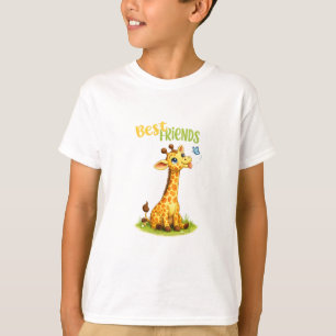 Beste Freunde Giraffe – Süße Kinder Tierillustrati T-Shirt
