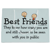 Beste Freunde Große Geschenktüte (Vorderseite)