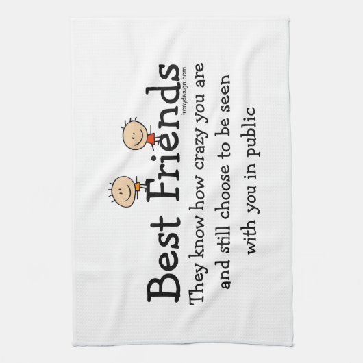 Beste Freunde Handtuch (Vertikal)