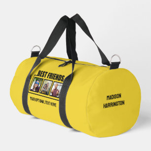 Beste Freunde Ihrer 6 Fotos, Name, Text und Farbe Duffle Bag