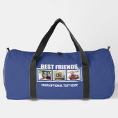 Beste Freunde Ihrer 6 Fotos, Name, Text und Farbe Duffle Bag (Rückseite)