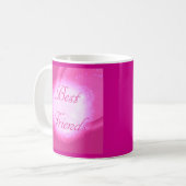 "Beste Freunde" im Pink Kaffeetasse (Vorderseite Links)