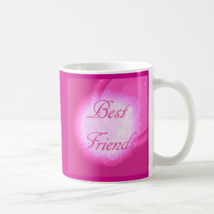 "Beste Freunde" im Pink Kaffeetasse