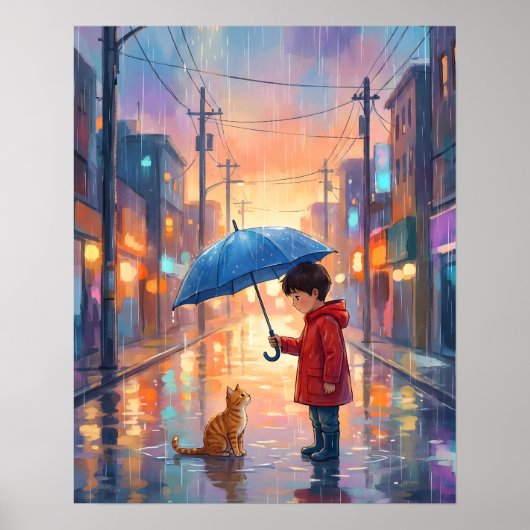 Beste Freunde im Regen Poster (Vorne)