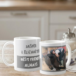 Beste Freunde immer ich und mein Pferd Grauschiefe Kaffeetasse