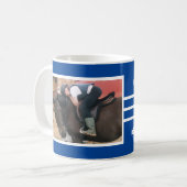 Beste Freunde immer Pferd Foto Weiß Tiefenblau Kaffeetasse (Vorderseite Links)