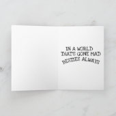 BESTE FREUNDE IN EINER WELT, DIE KARTE GEHÖRT HAT (Innenseite)