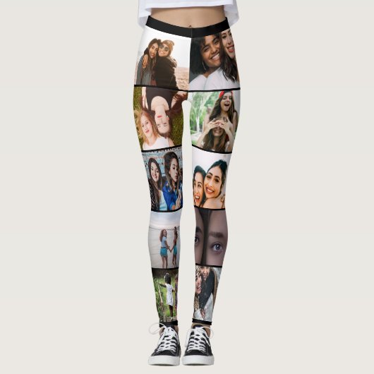 Beste Freunde individuelle Foto Collage erstellen  Leggings (Vorderseite)