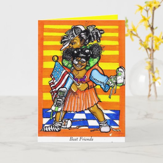 Beste Freunde Karte (Gelbe Blume)