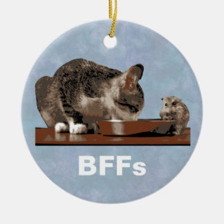 Beste Freunde Katze u. Maus, die Keramik Ornament