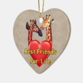 Beste Freunde Keramik Ornament (Links)