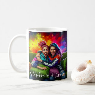 Beste Freunde Lustige Farbige & Inspirierende Zita Kaffeetasse