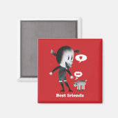 Beste Freunde Magnet (Vorderseite/Rückseite)
