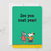 Beste Freunde Maisy und Dotty Griff-Hände Dankeskarte (Rückseite)