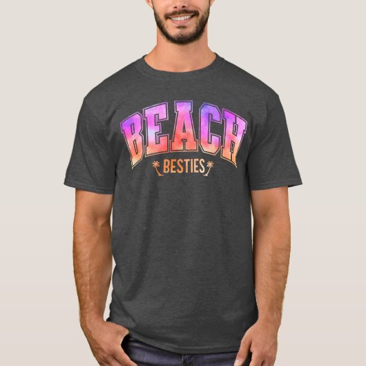 Beste Freunde Matching Beach Gefärbte Krawatte Bes T-Shirt (Vorderseite)