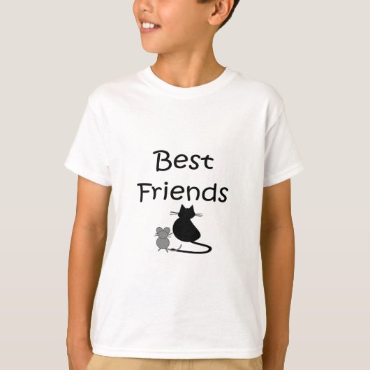 Beste Freunde-- Maus und Katze T-Shirt (Vorderseite)