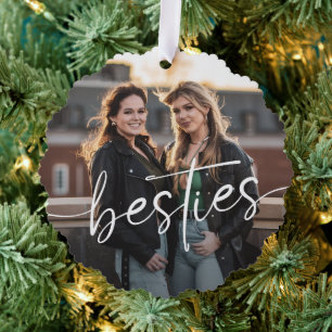 Beste Freunde Minimalistische Beste-Freundin-Foto Ornament Karte