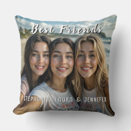 Beste Freunde mit inspirierendem Zitat Kissen