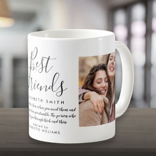 Beste Freunde Moderne elegante Schriftart Zitat 2  Kaffeetasse