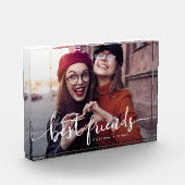 beste Freunde, moderne Skriptreue Fotoblock (Links)