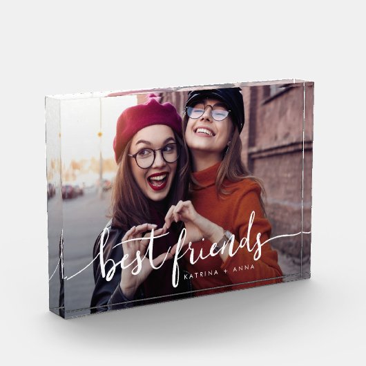 beste Freunde, moderne Skriptreue Fotoblock (Links)