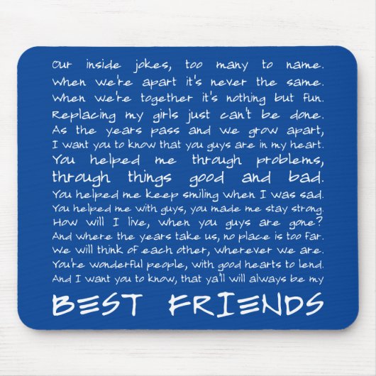 Beste Freunde Mousepad (Vorne)