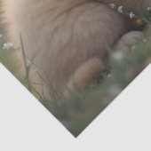 Beste Freunde - niedlicher Welpe und Kätzchen im G Seidenpapier (Detail)