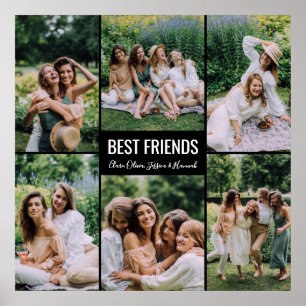 Beste Freunde personalisiertes Foto Poster