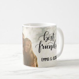 Beste Freunde personalisiertes Foto und Name Kaffeetasse