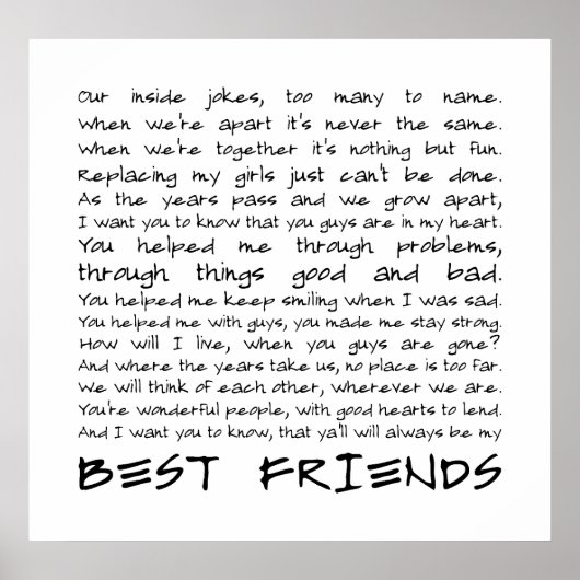 Beste Freunde Poster (Vorne)