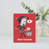 Beste Freunde Postkarte (Stehend Vorderseite)