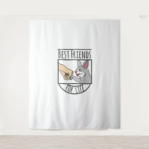 Beste Freunde Rabbit Pet Wandteppich