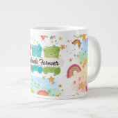 Beste Freunde Regenbogen-Tasse Jumbo-Tasse (Vorderseite Rechts)