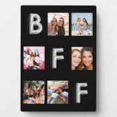 Beste Freunde Schwarz-Silber-Foto Collage BESTE FR Fotoplatte (Vorderseite)