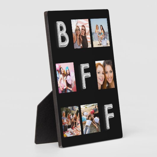 Beste Freunde Schwarz-Silber-Foto Collage BESTE FR Fotoplatte (Seite)