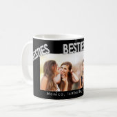 Beste Freunde Schwarz-Silber-Foto Kaffeetasse (Vorderseite Links)