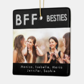 Beste Freunde Schwarz-Silber-Foto Keramikornament (Links)