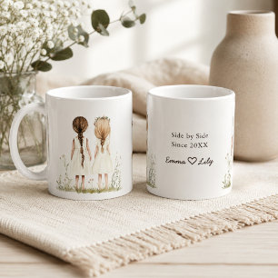 Beste Freunde seit personalisierter Namens-Tasse Kaffeetasse
