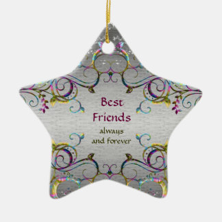 Beste Freunde - Strudel-Muster-Stern-Verzierung Keramikornament