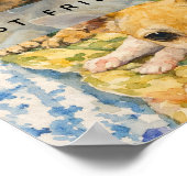 Beste Freunde Süße Hunde Wasserfarben Poster (Ecke)