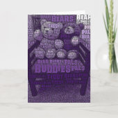 Beste Freunde Typografie Happy Birthday Teddy Bear Karte (Vorderseite)