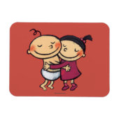 Beste Freunde umarmen Magnet (Horizontal)