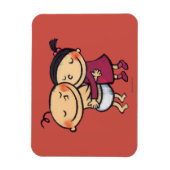 Beste Freunde umarmen Magnet (Vertikal)