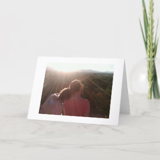 Beste Freunde und ein Sonnenuntergang Karte