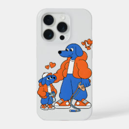 Beste Freunde: Vater-und-Sohn-Blue-Dog-Duo ( Orang iPhone 15 Pro Hülle