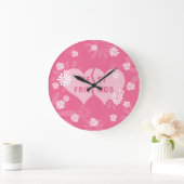 Beste Freunde Verbundene Herzen Große Wanduhr (Zuhause)