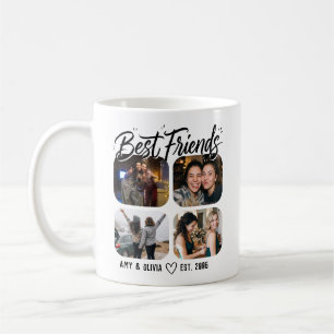 Beste Freunde Vier-Foto-Collage Kaffeetasse